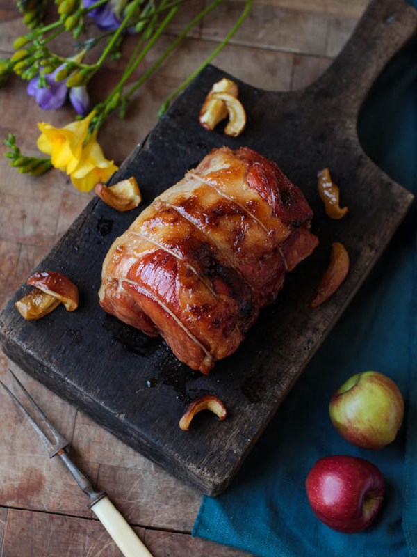 Apple & elderflower glazed ham